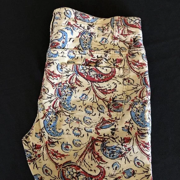 Free People New Delhi Border Flare Corduroy Size 29 - Picture 7 of 15